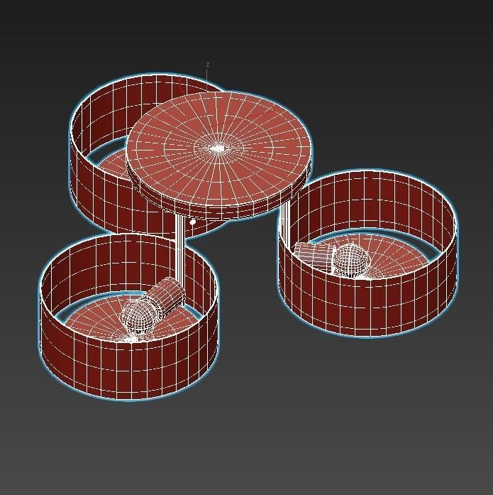 foresta-sl483-502-03 three light ceiling fixture 3D model_2