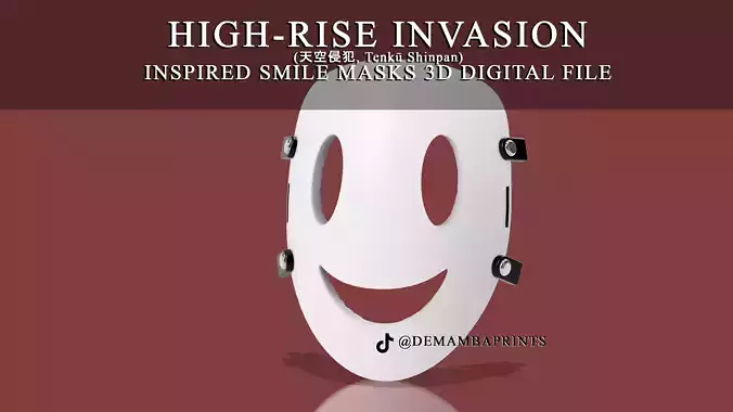 High-Rise Invasion Inspired 3D Model-Smile Mask