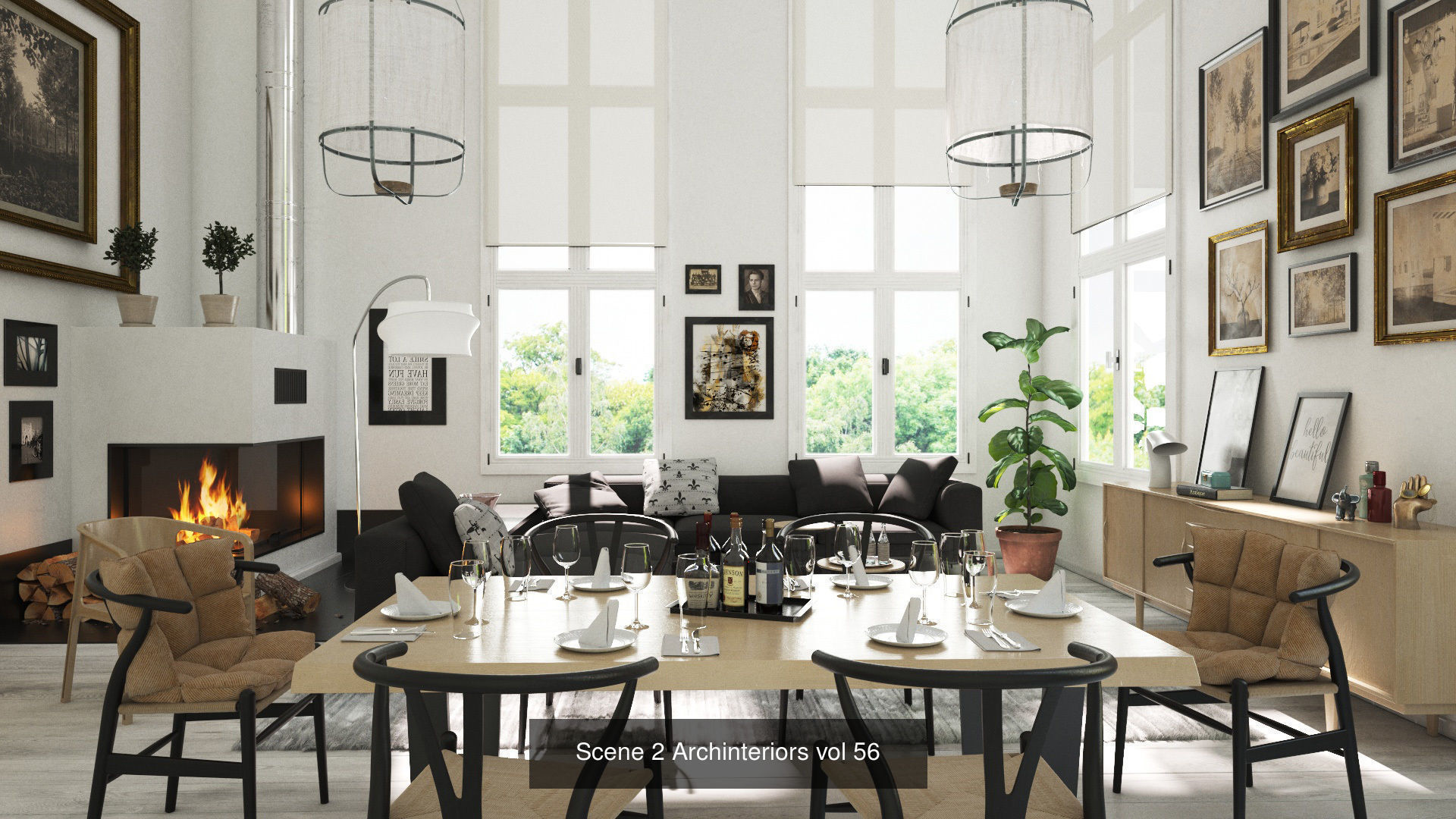 Archinteriors vol 56  Scandinavian home scenes 3D Model Collection_2