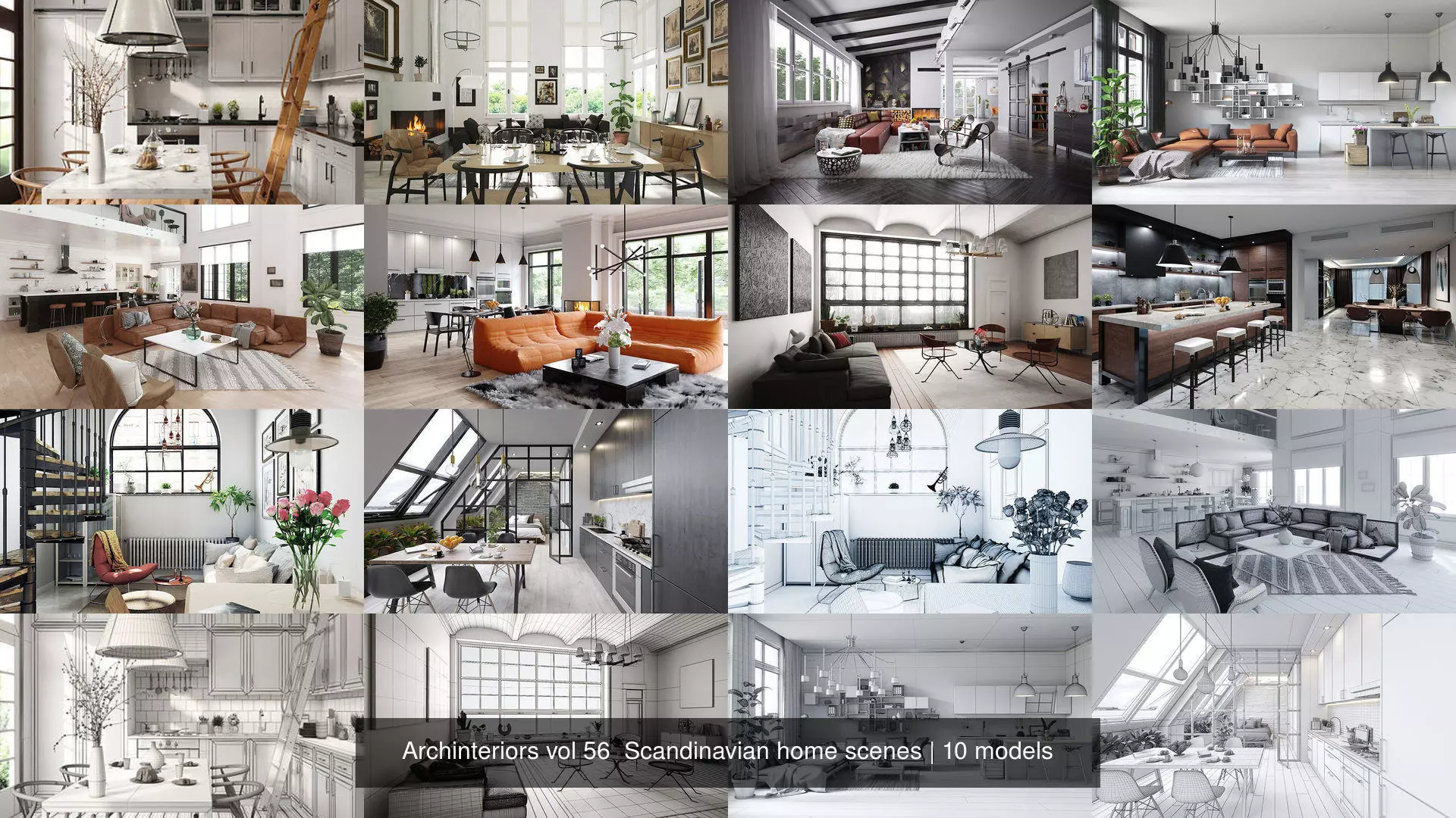 Archinteriors vol 56  Scandinavian home scenes 3D Model Collection_0