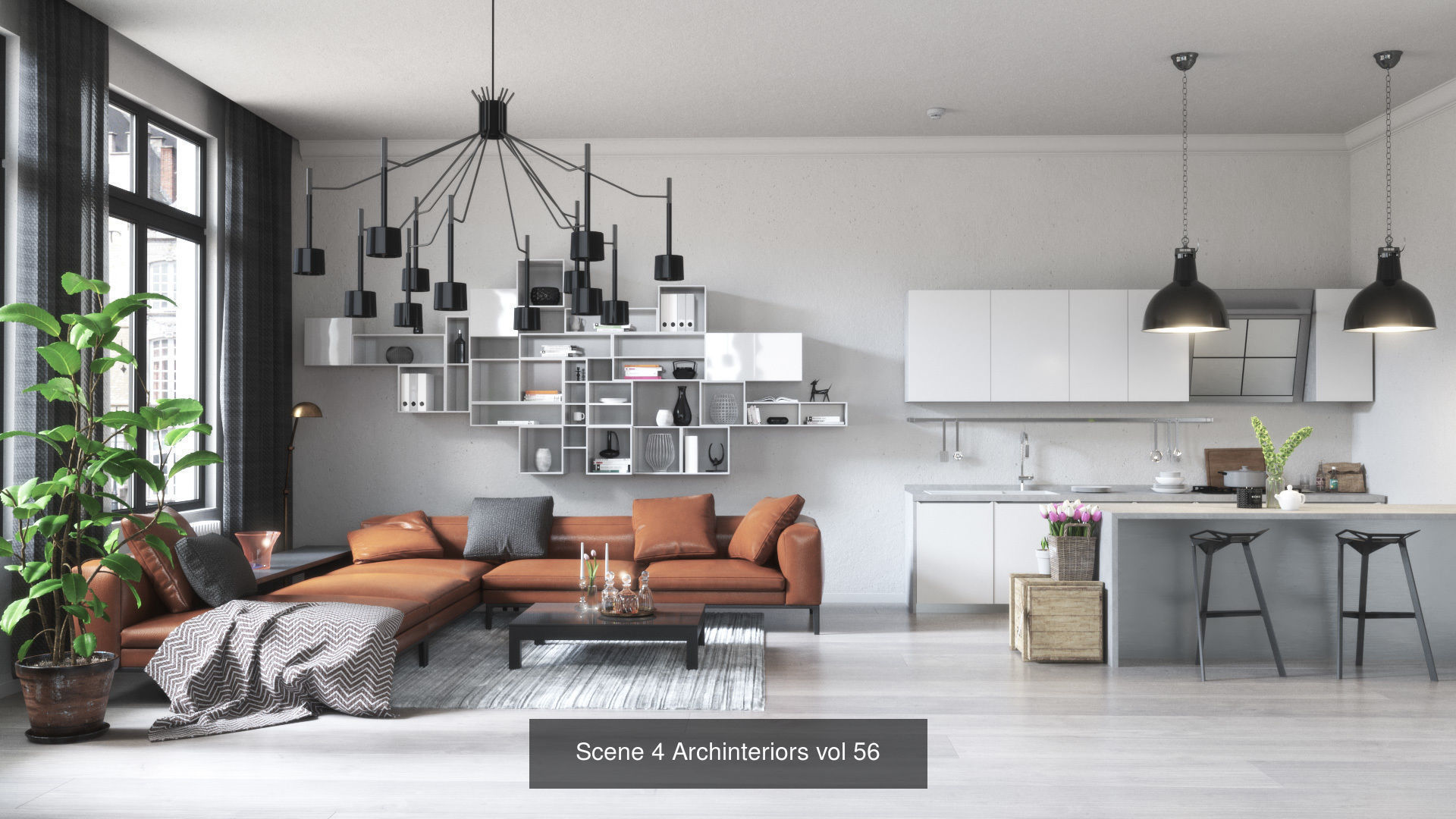 Archinteriors vol 56  Scandinavian home scenes 3D Model Collection_4