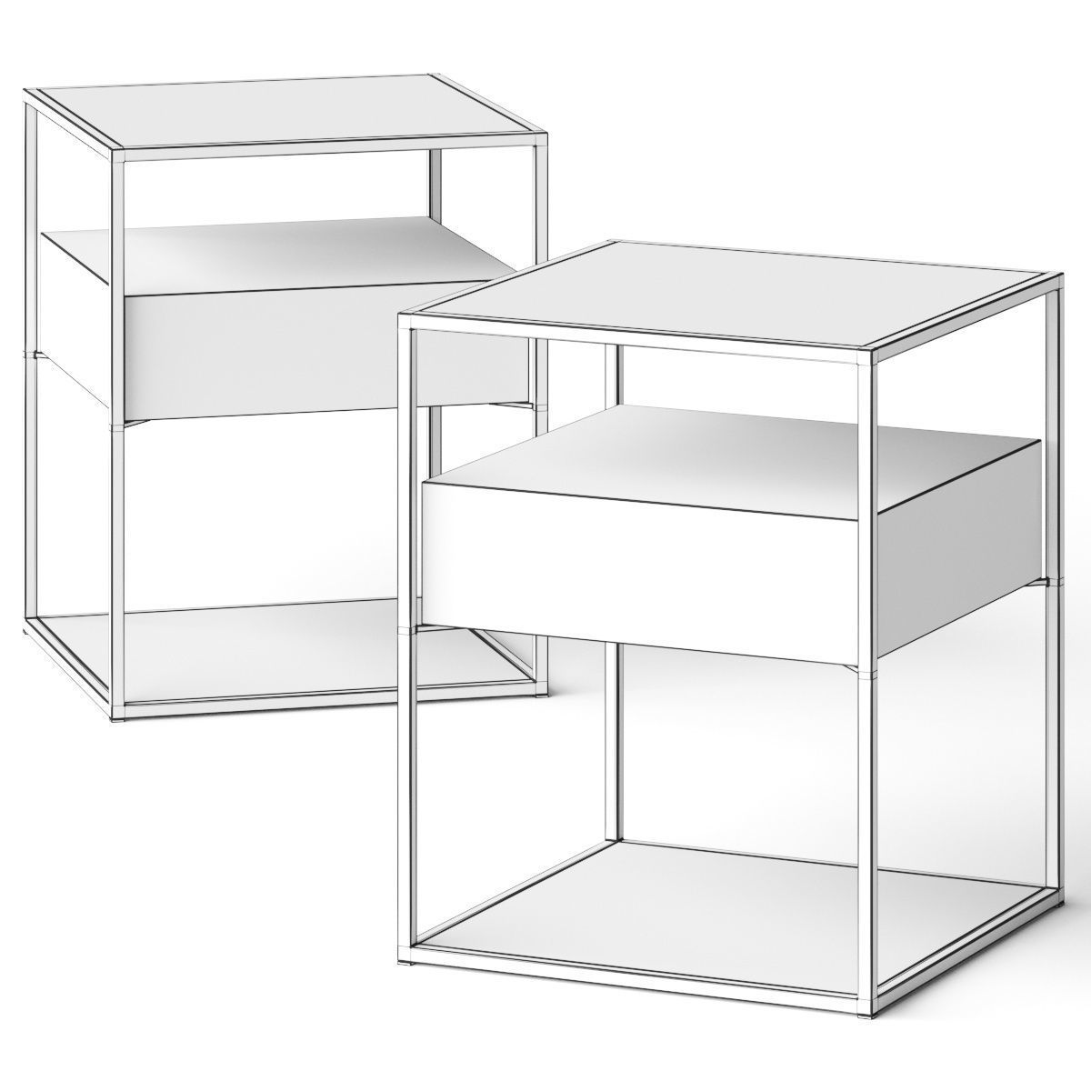 Sherwood by Cosmo Bedside Nightstand Table 3D model_1