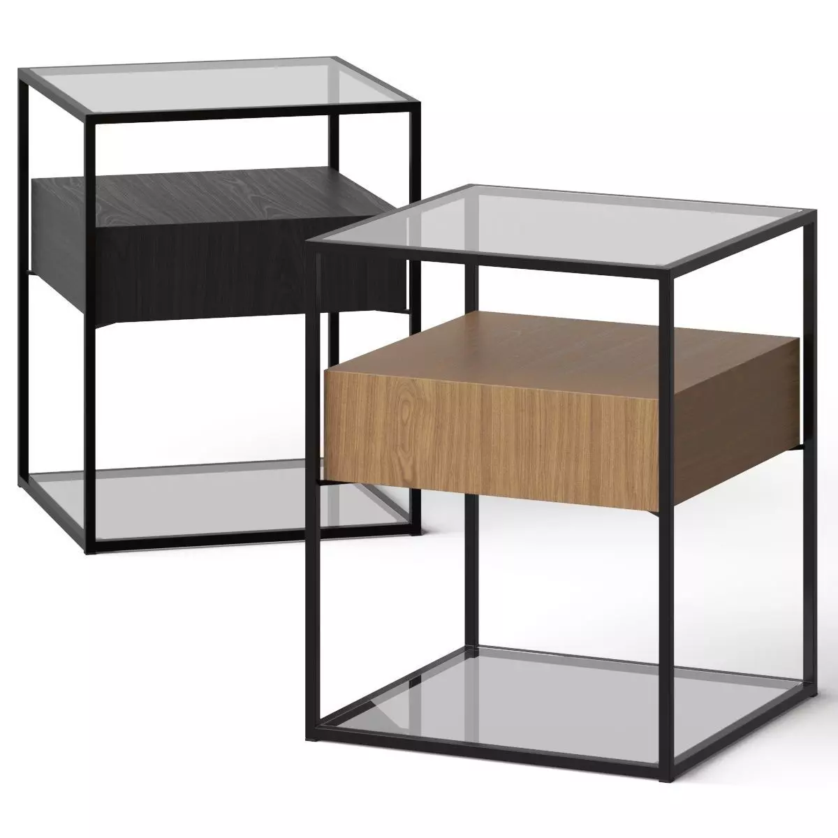 Sherwood by Cosmo Bedside Nightstand Table 3D model_0