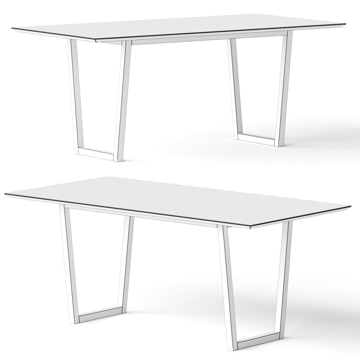 Tren by Cosmo Dining Table 3D model_1