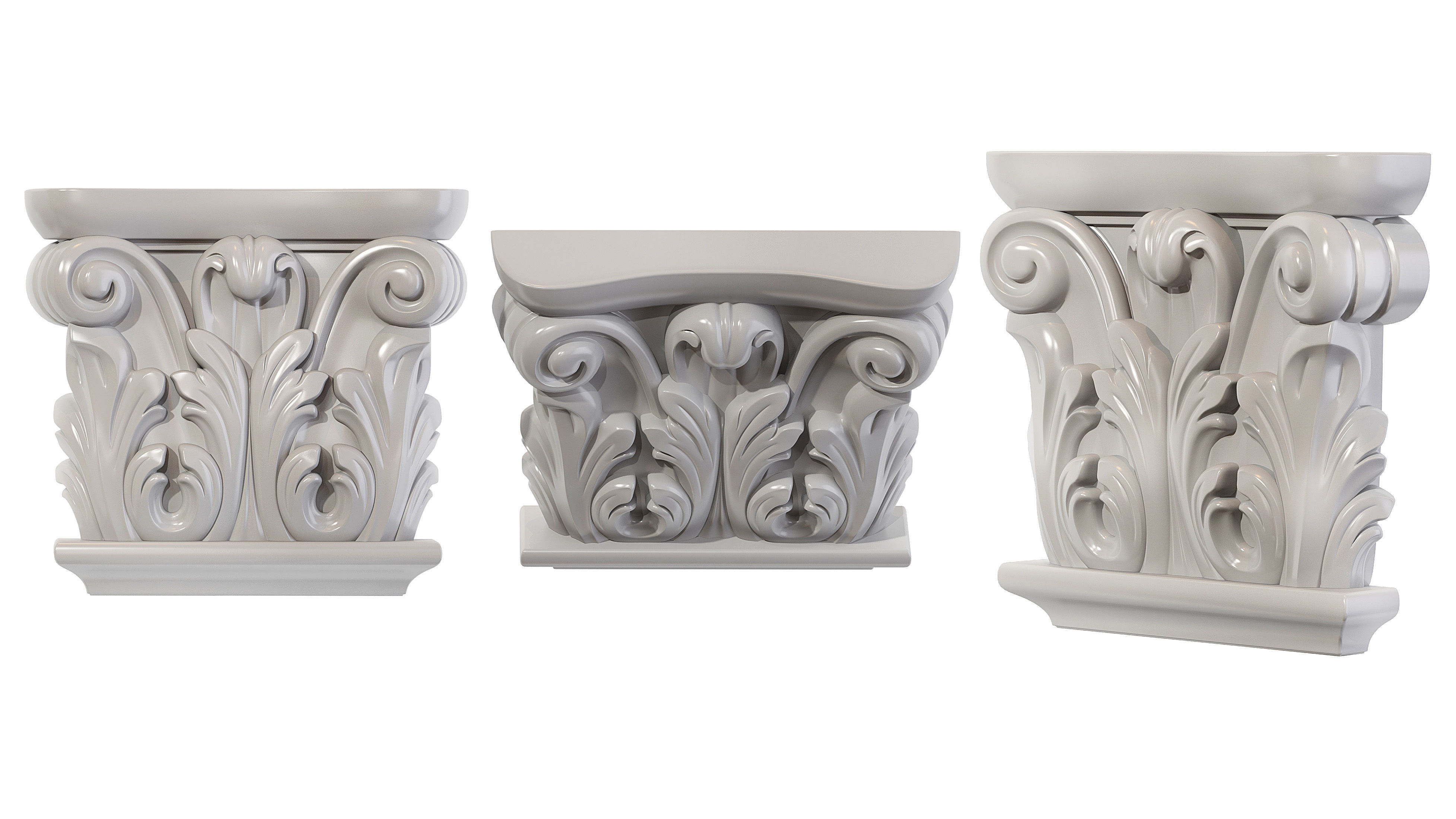 Classic capitel 01 3D model_4