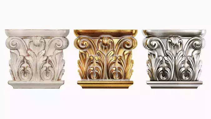 Classic capitel 01 3D model