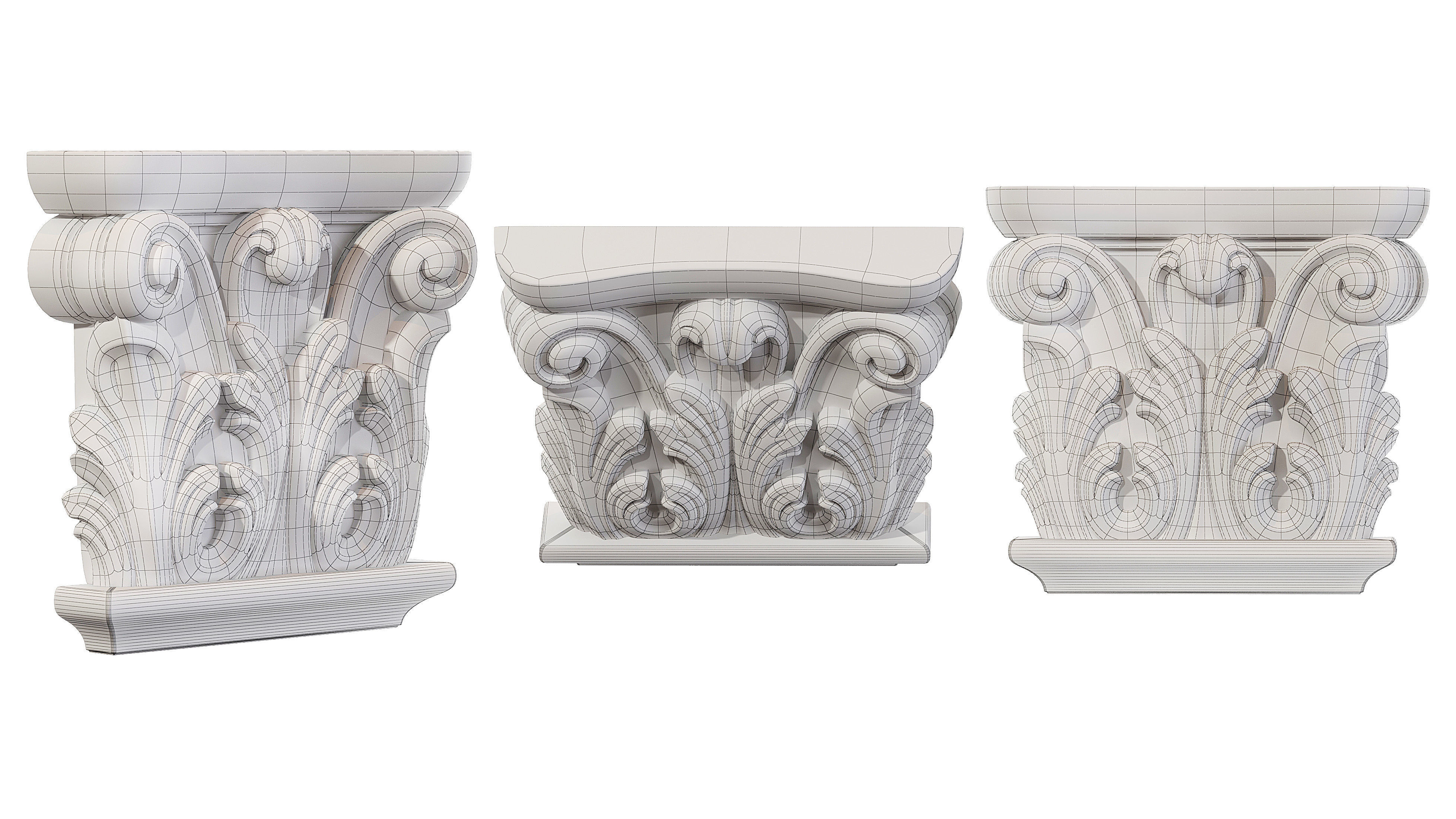 Classic capitel 01 3D model_5