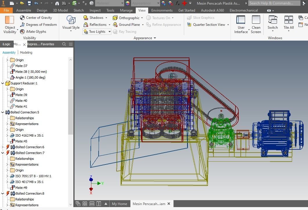 INDUSTRIAL PLASTIC CRUSHER SHREDDER MACHINE FOR WASTE RECYCLE 3D model_11