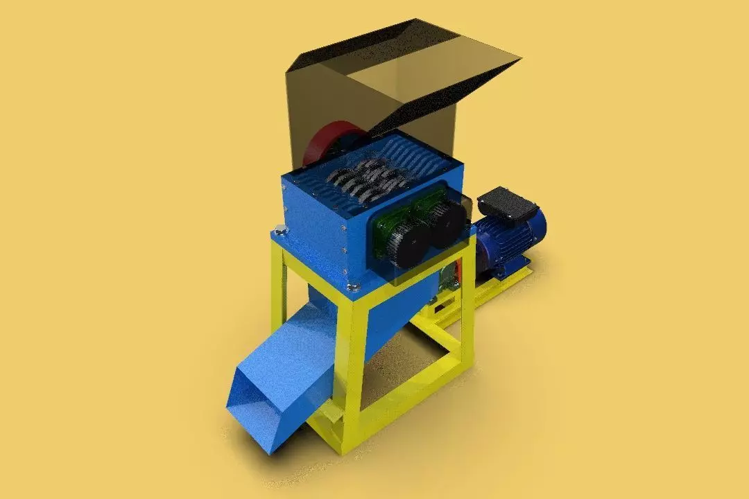 INDUSTRIAL PLASTIC CRUSHER SHREDDER MACHINE FOR WASTE RECYCLE 3D model_0