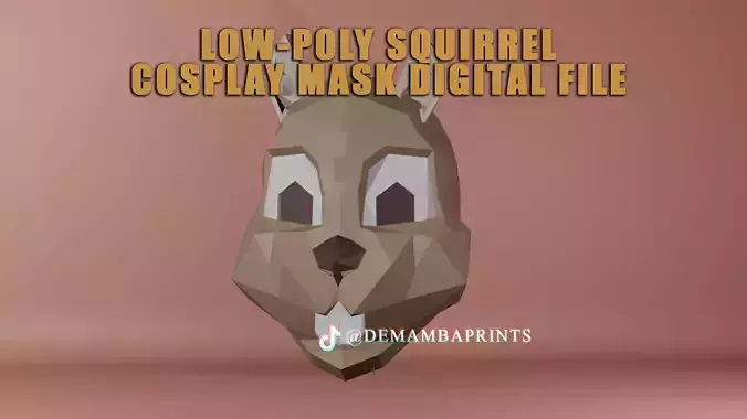 Low-Poly Squirrel Mask