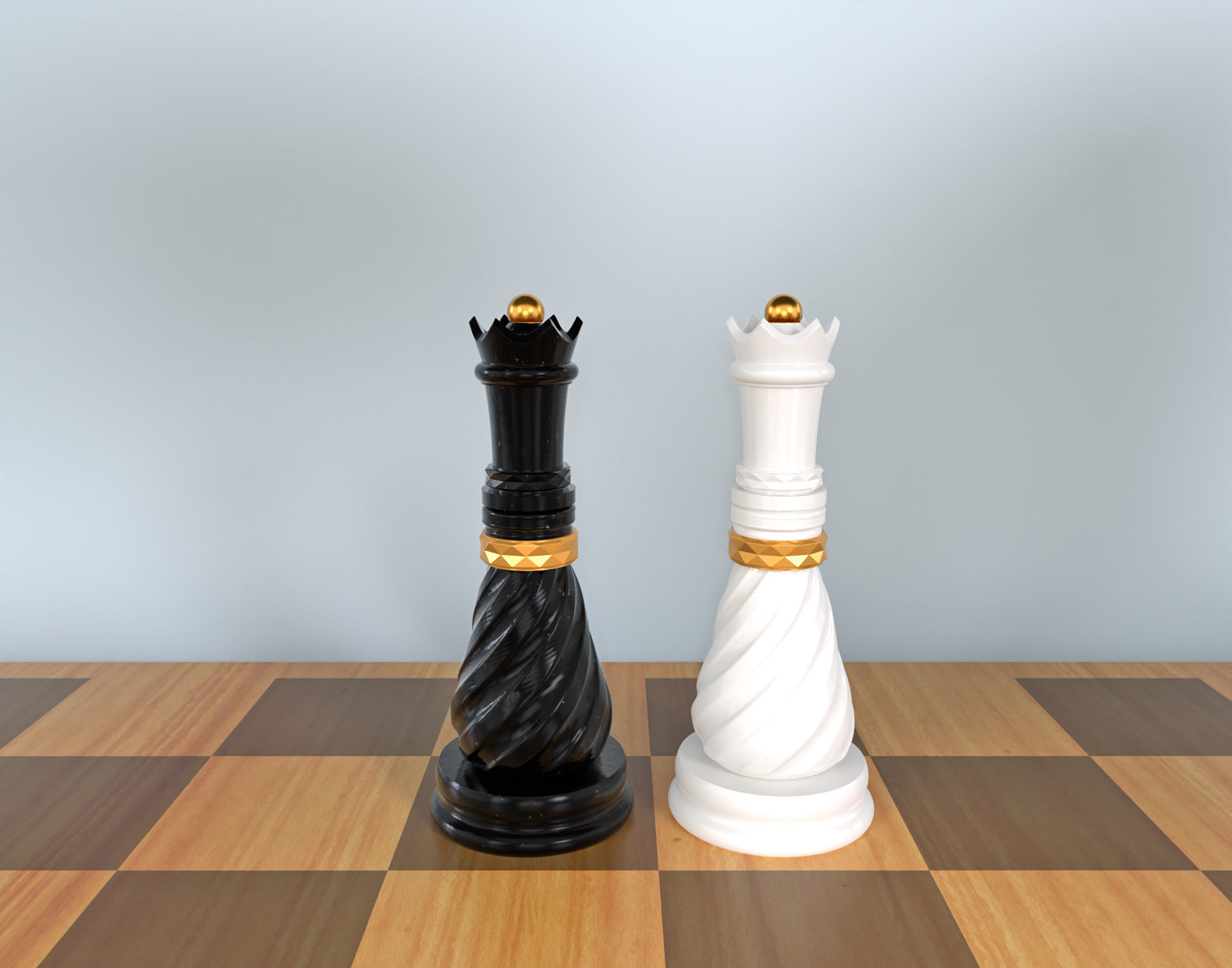 3D Collectible Luxury  Chess Pieces 3D Print Model 3D print model_9