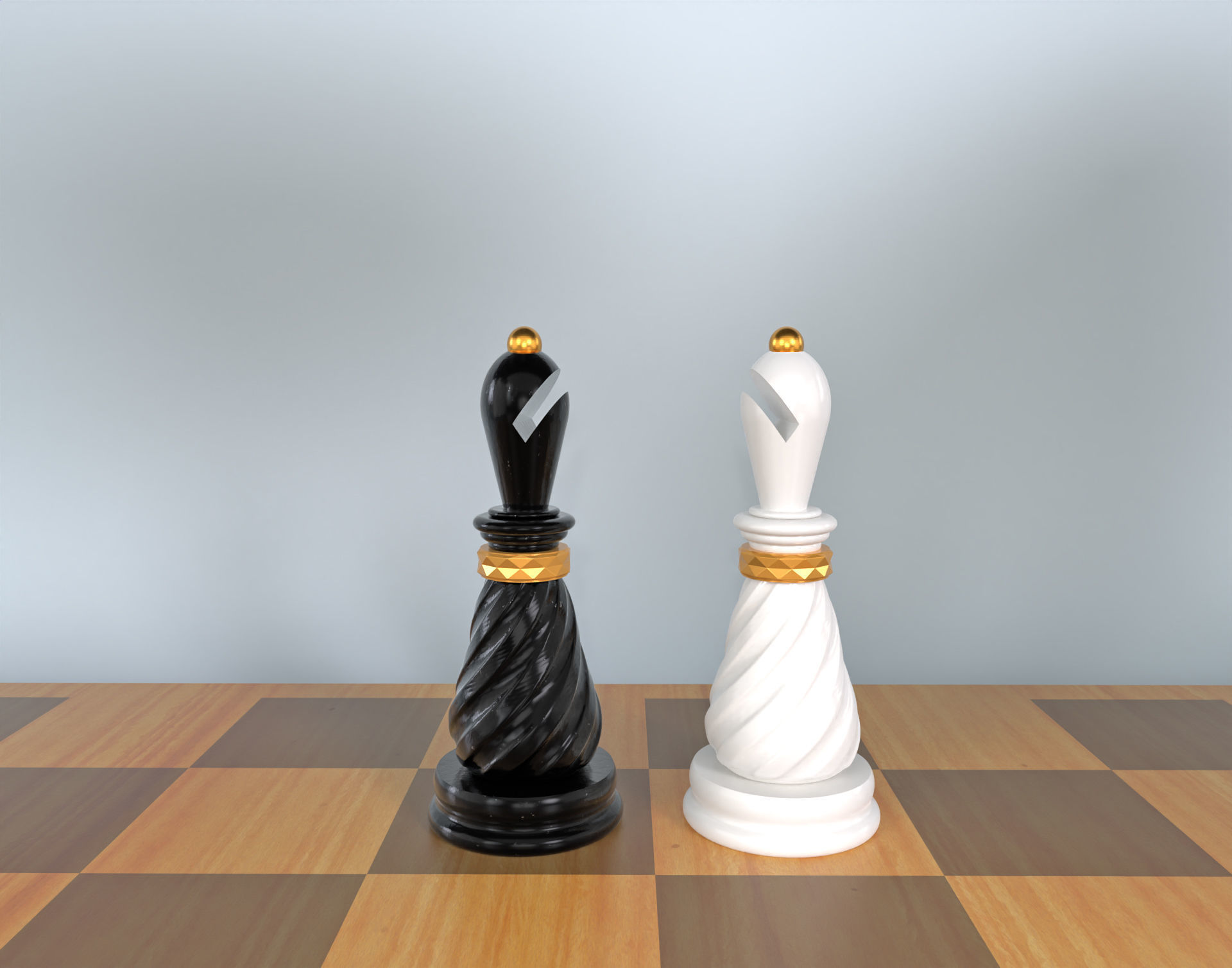 3D Collectible Luxury  Chess Pieces 3D Print Model 3D print model_8