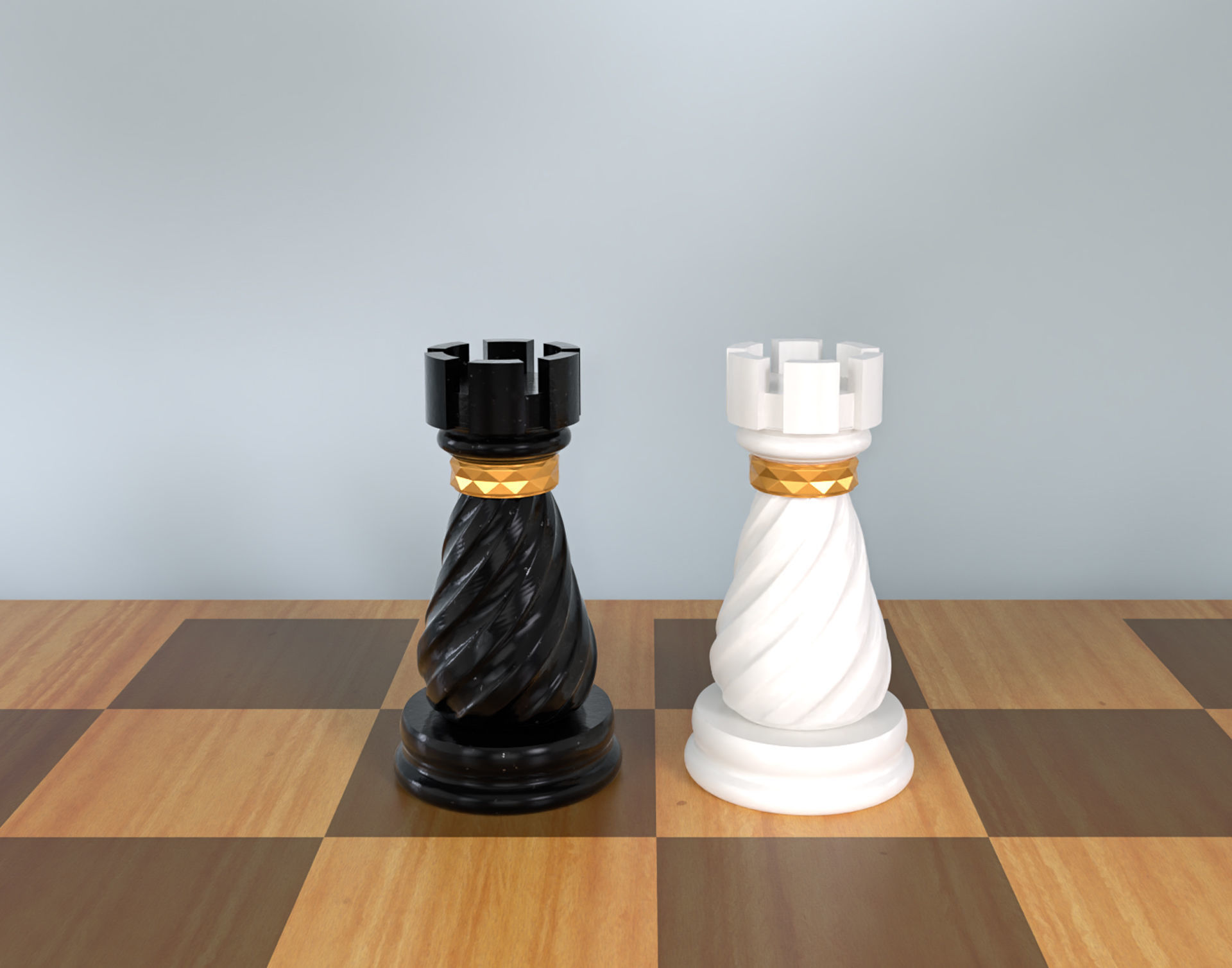 3D Collectible Luxury  Chess Pieces 3D Print Model 3D print model_6