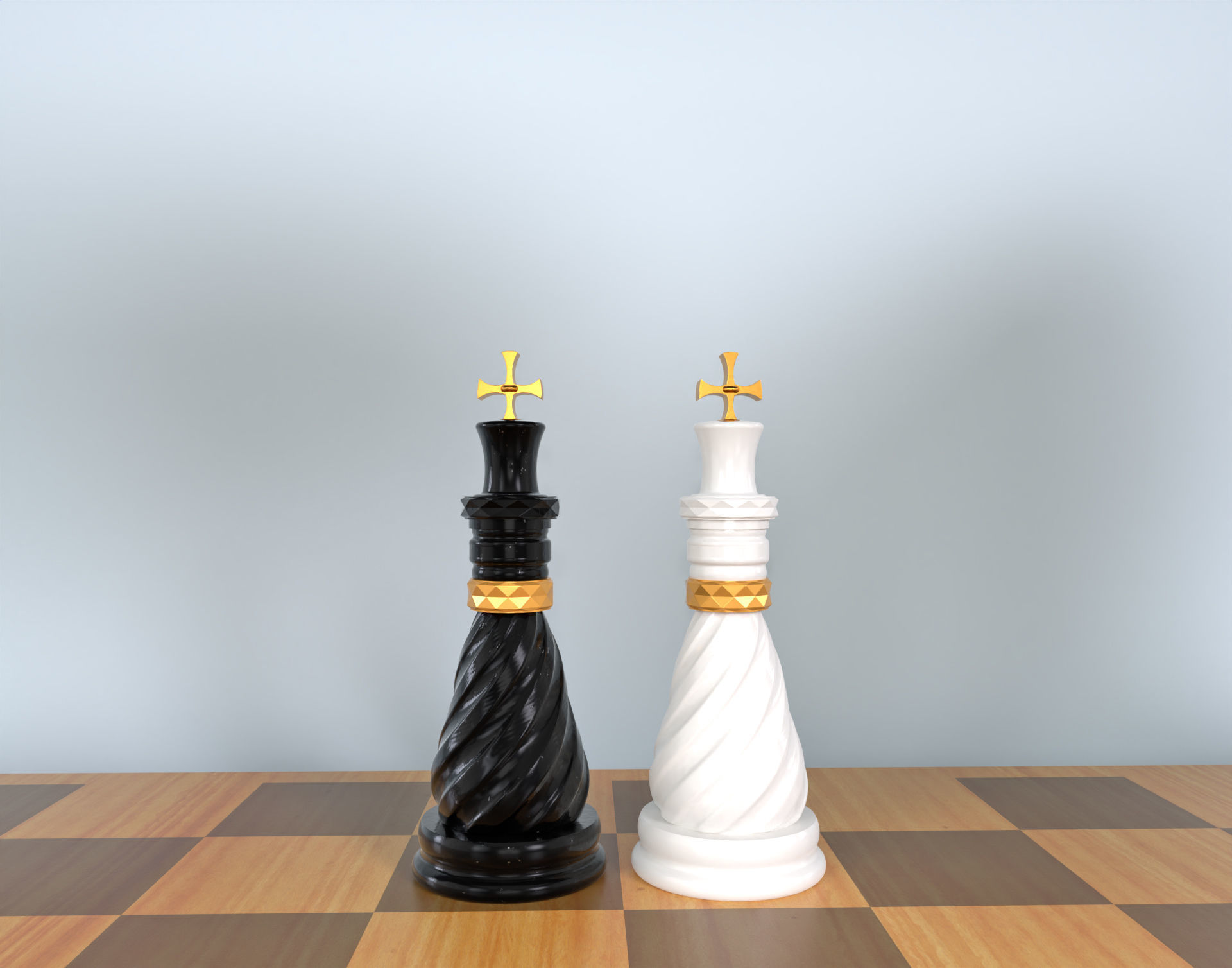 3D Collectible Luxury  Chess Pieces 3D Print Model 3D print model_10