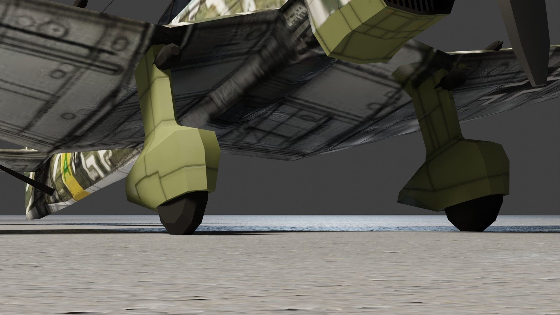 Junkers Ju-87 Stuka WW2 bomber Low-poly 3D model_10