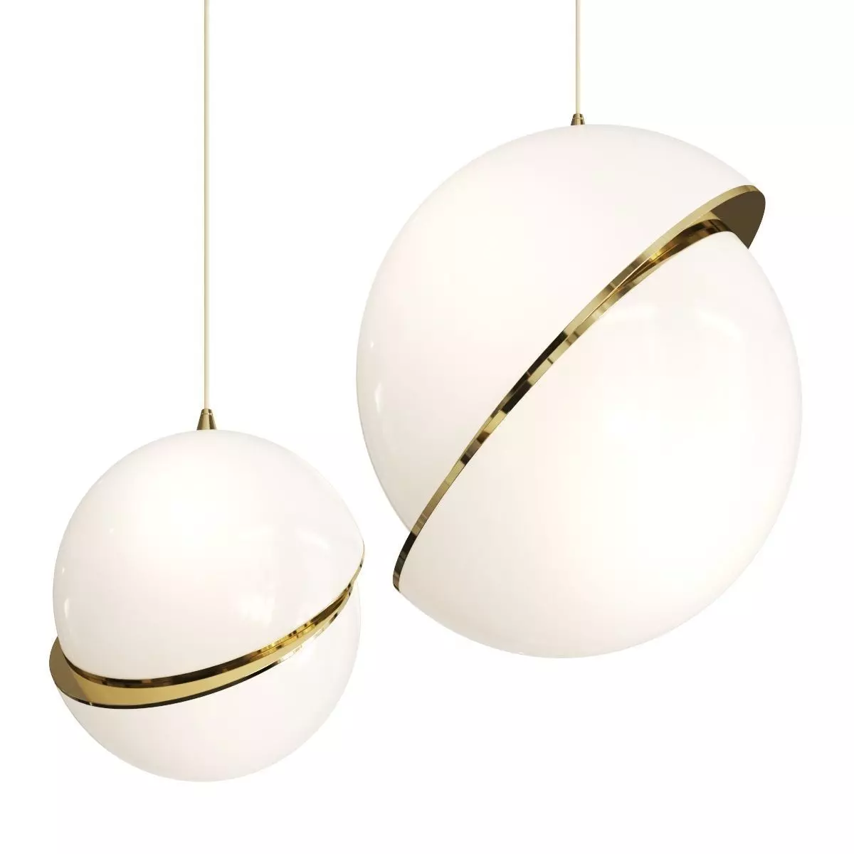 Crescent by Cosmo Pendant Lamp 3D model_0