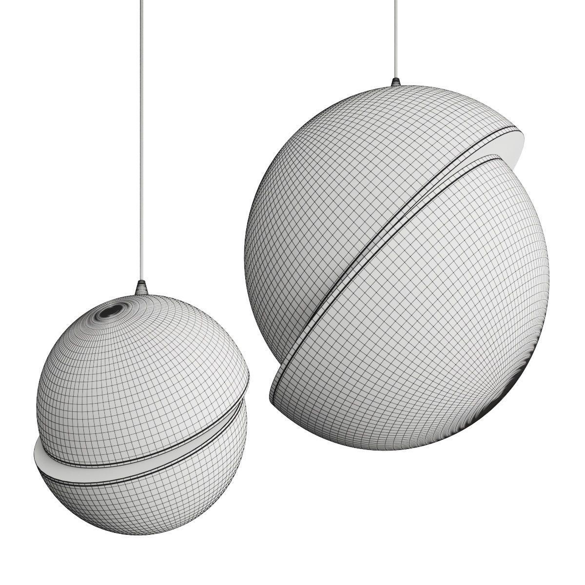Crescent by Cosmo Pendant Lamp 3D model_1