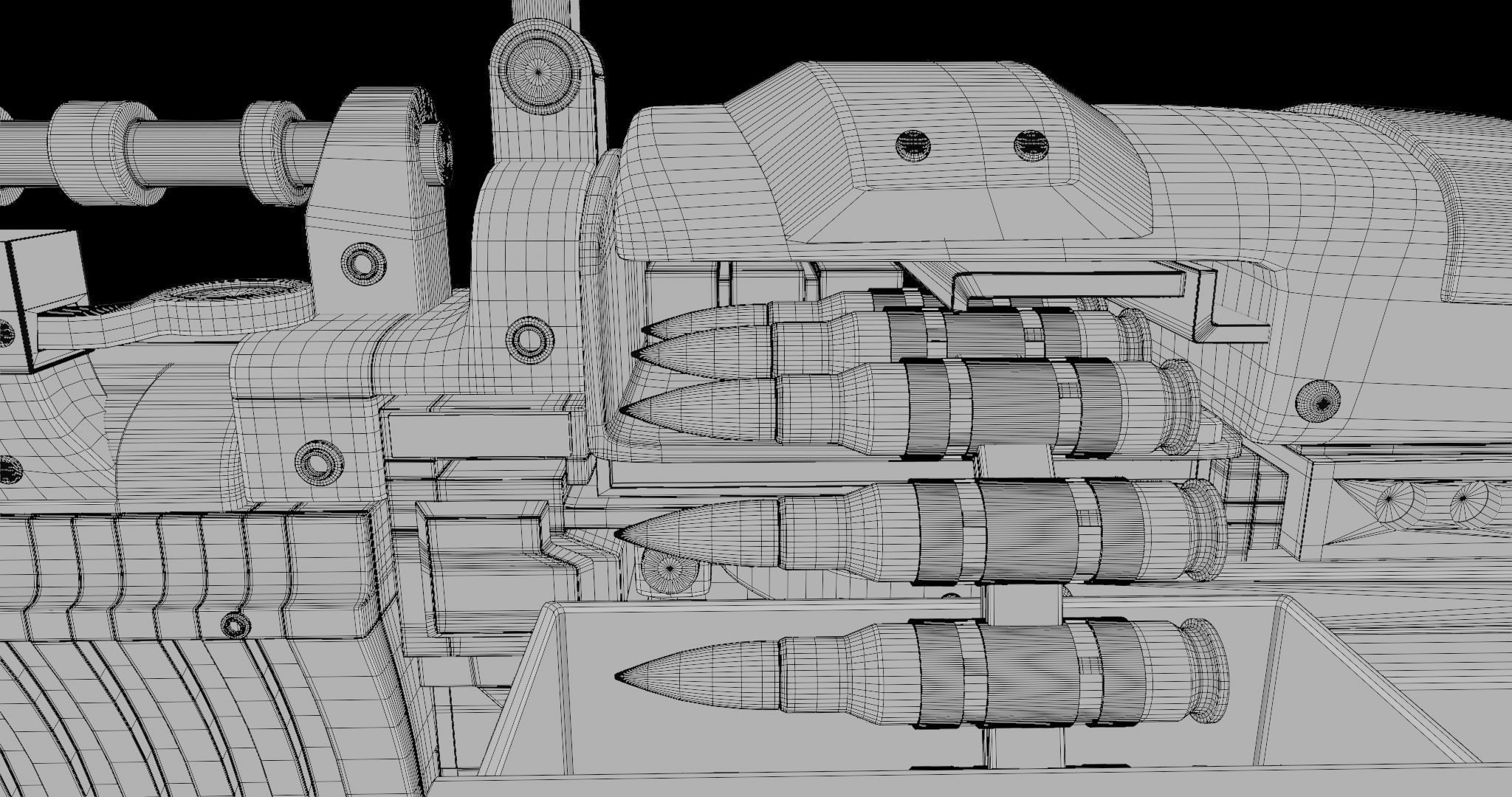 M60 Machine Gun04 PBR Unity UE Arnold V-Ray Textures Included Low-poly 3D model_44