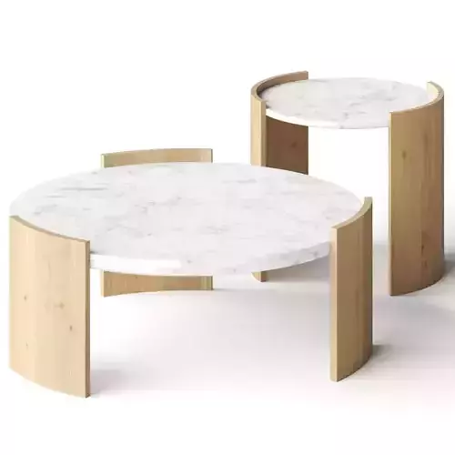 west elm Curved Wood Legs Coffee Table