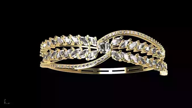 marquise  leaf bracelet stl verified 