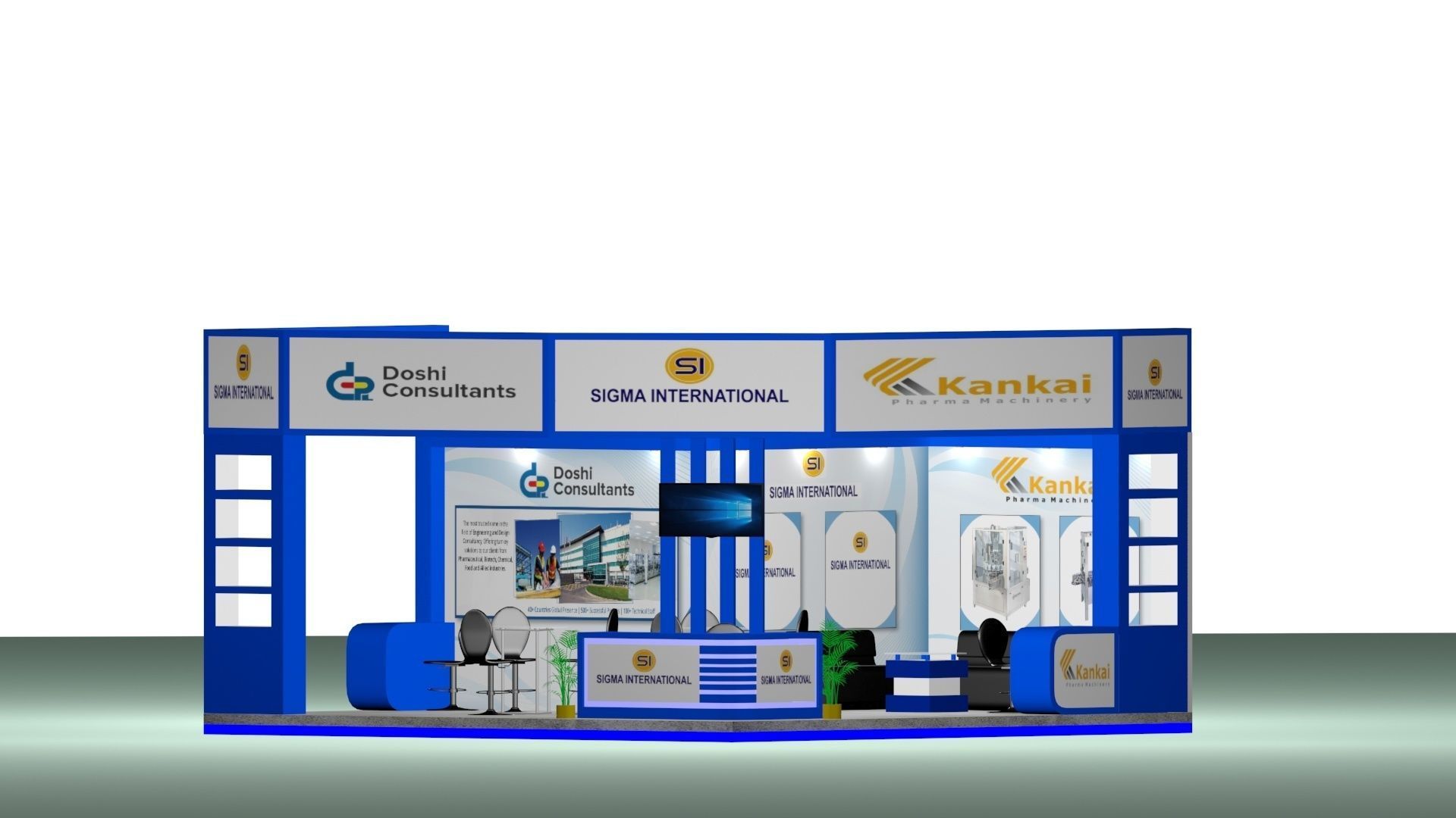 This is a 3d exhibition stall model 3D model_2