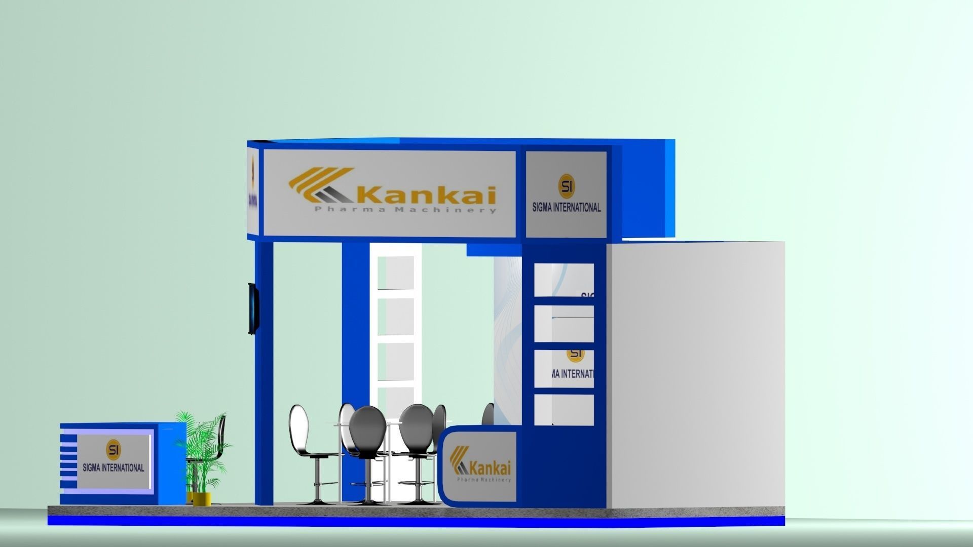 This is a 3d exhibition stall model 3D model_3