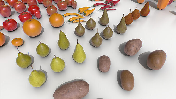 Fruits and Vegetables Pack Low-poly 3D model 7