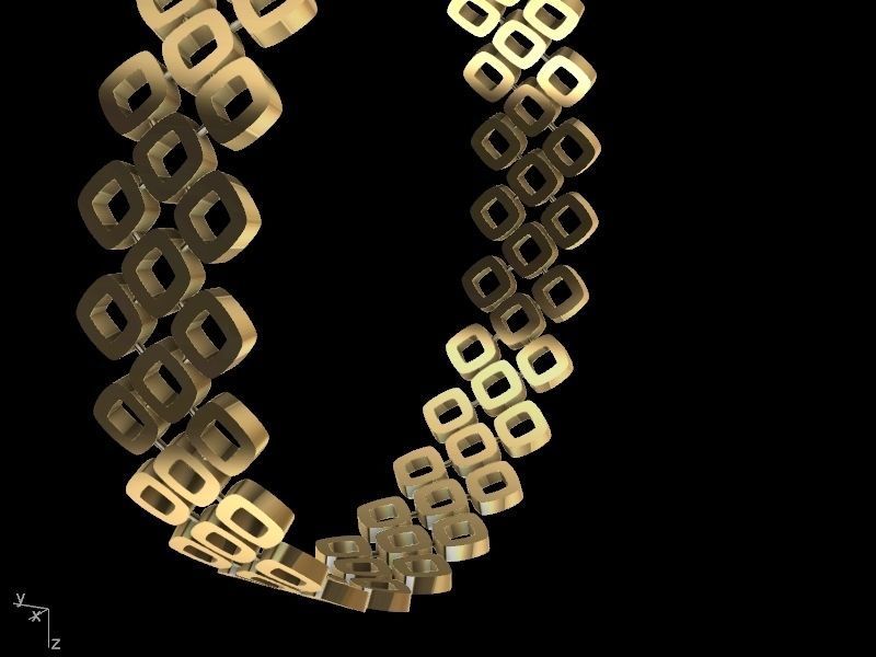 gold rhombus bangle stl verified  3D print model_13