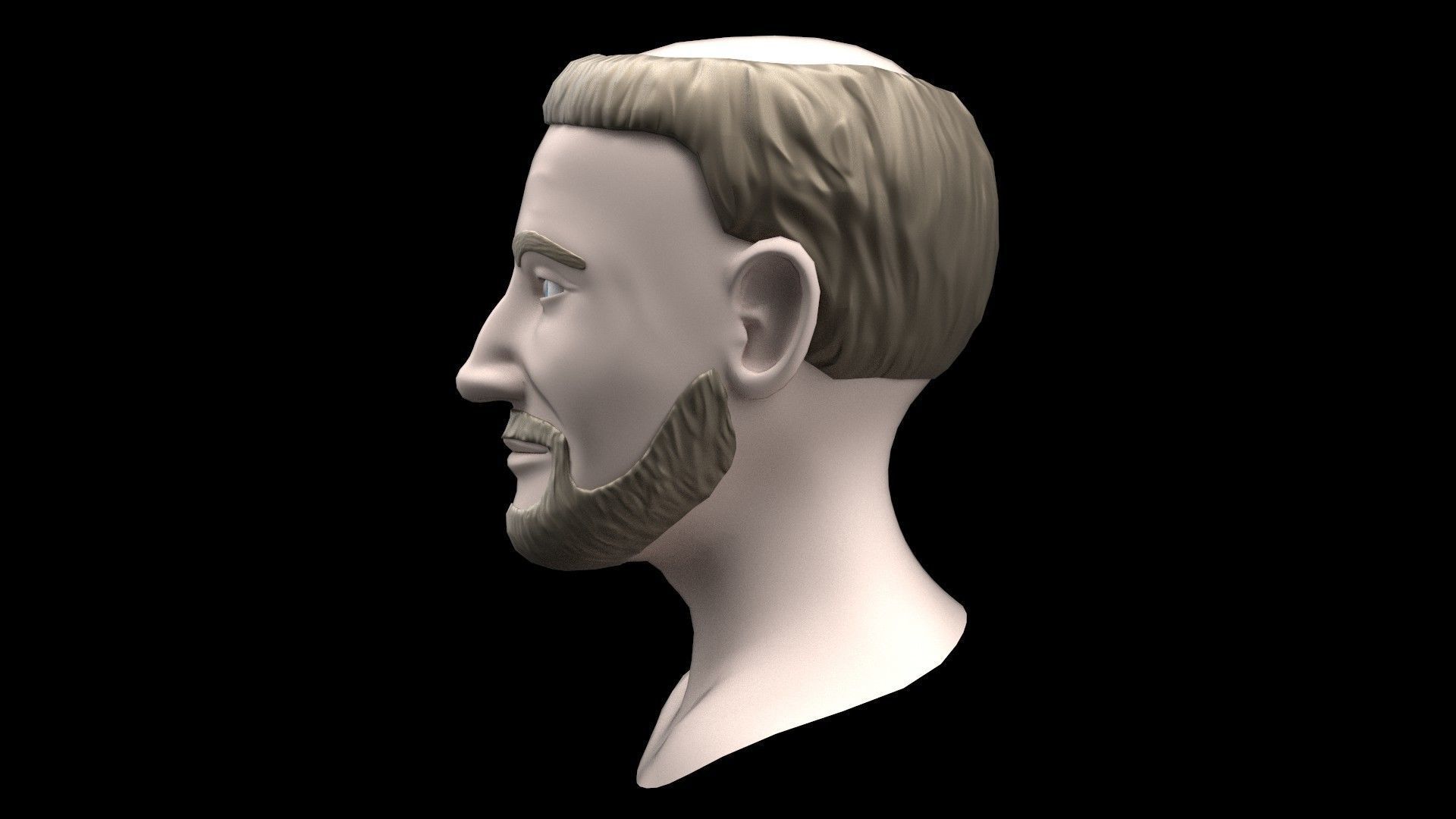 Joshua Pope Head Basemesh Low-poly 3D model_1