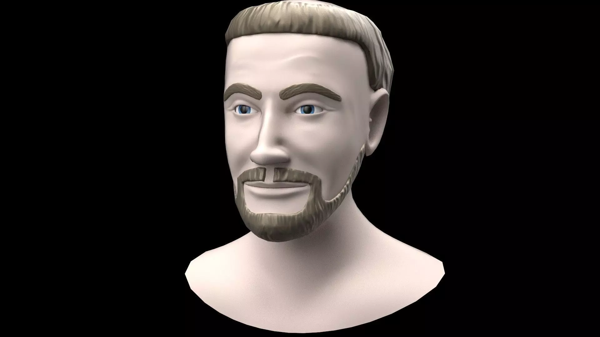 Joshua Pope Head Basemesh Low-poly 3D model_0