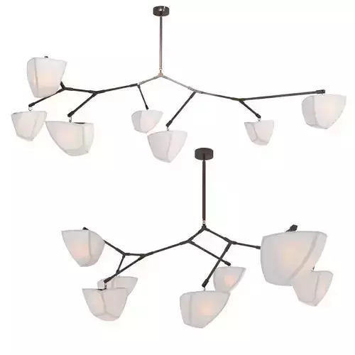 Cassiopeia 7 V3  textile mobile chandelier  handmade 
