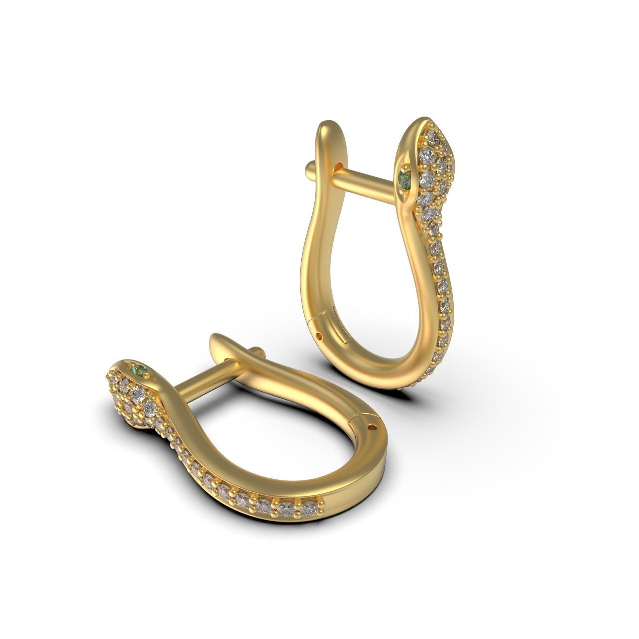 Snake Earrings 3D print model_8