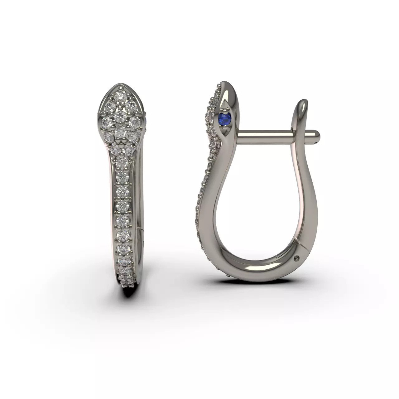 Snake Earrings 3D print model_0