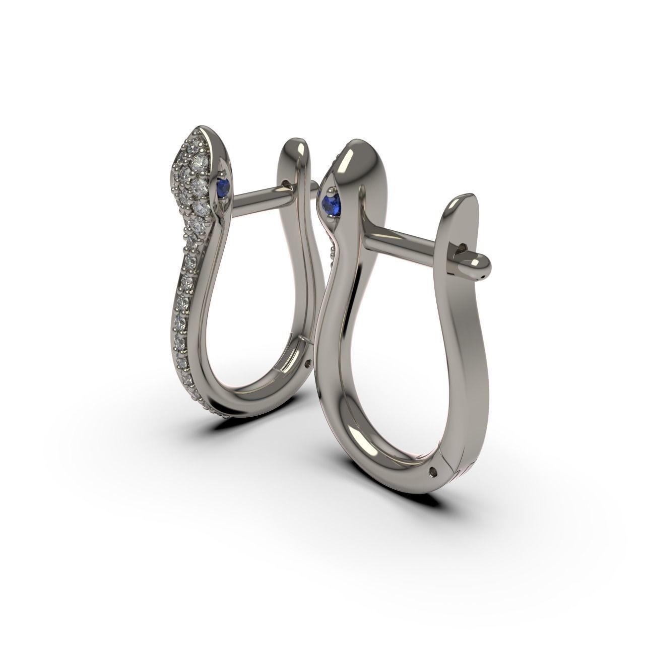 Snake Earrings 3D print model_2