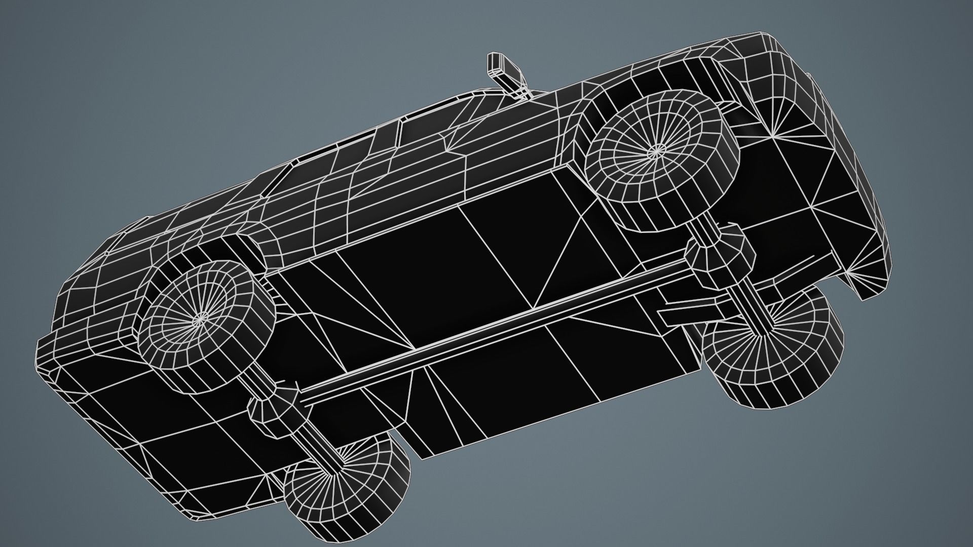 Old SUV Car -Red- - Low Poly Mobile Ready Low-poly 3D model_9