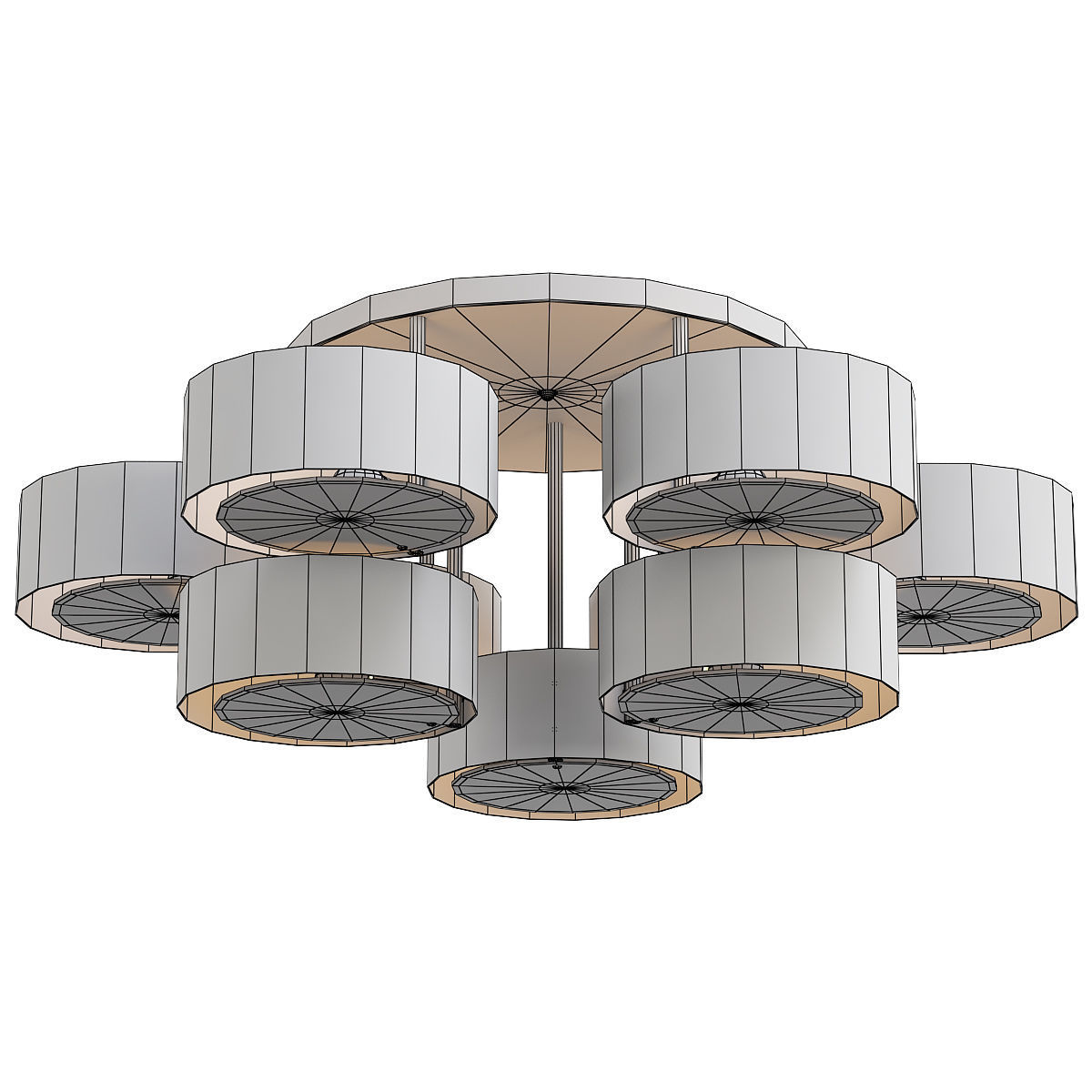foresta-sl483-092-09 light fixture with shades 3D model_1