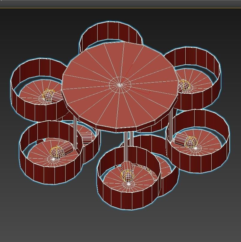 foresta-sl483-092-09 light fixture with shades 3D model_5