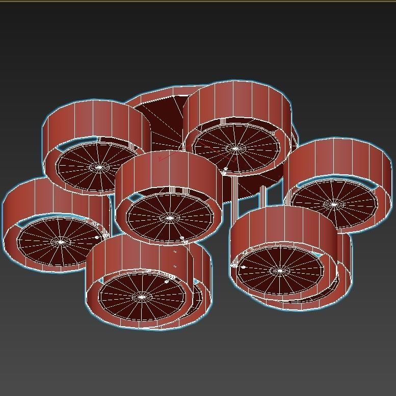 foresta-sl483-092-09 light fixture with shades 3D model_6