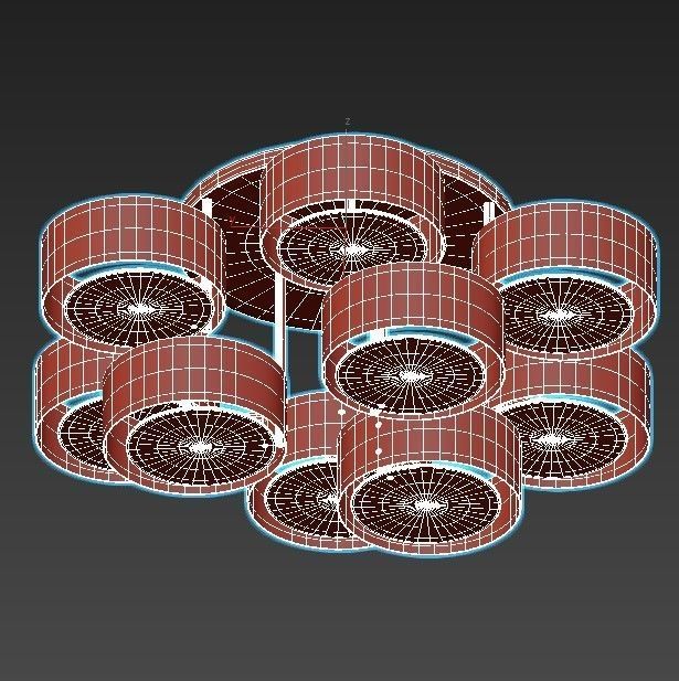 foresta-sl483-092-09 light fixture with shades 3D model_3