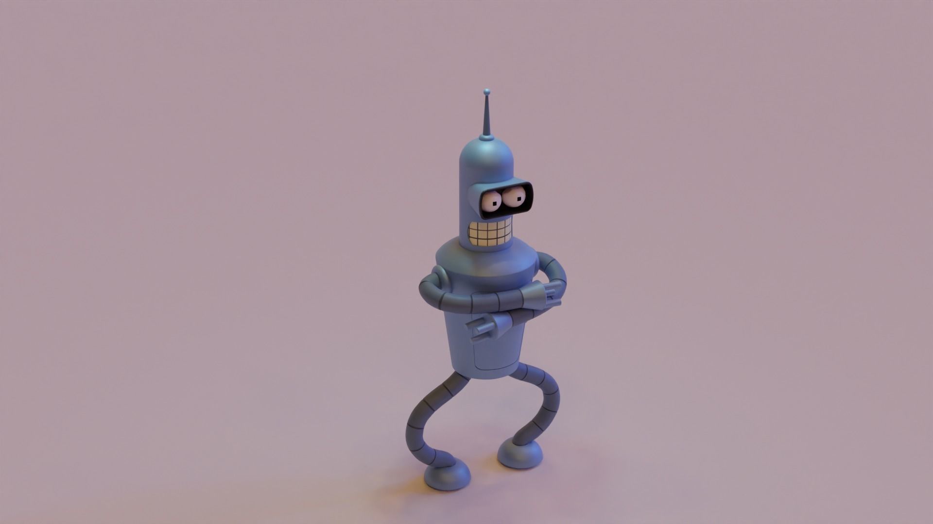 Bender from Futurama Free 3D model_4