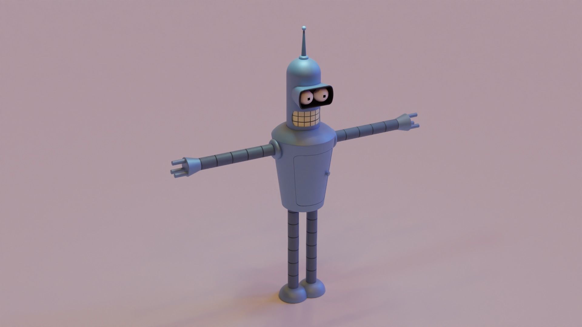 Bender from Futurama Free 3D model_1