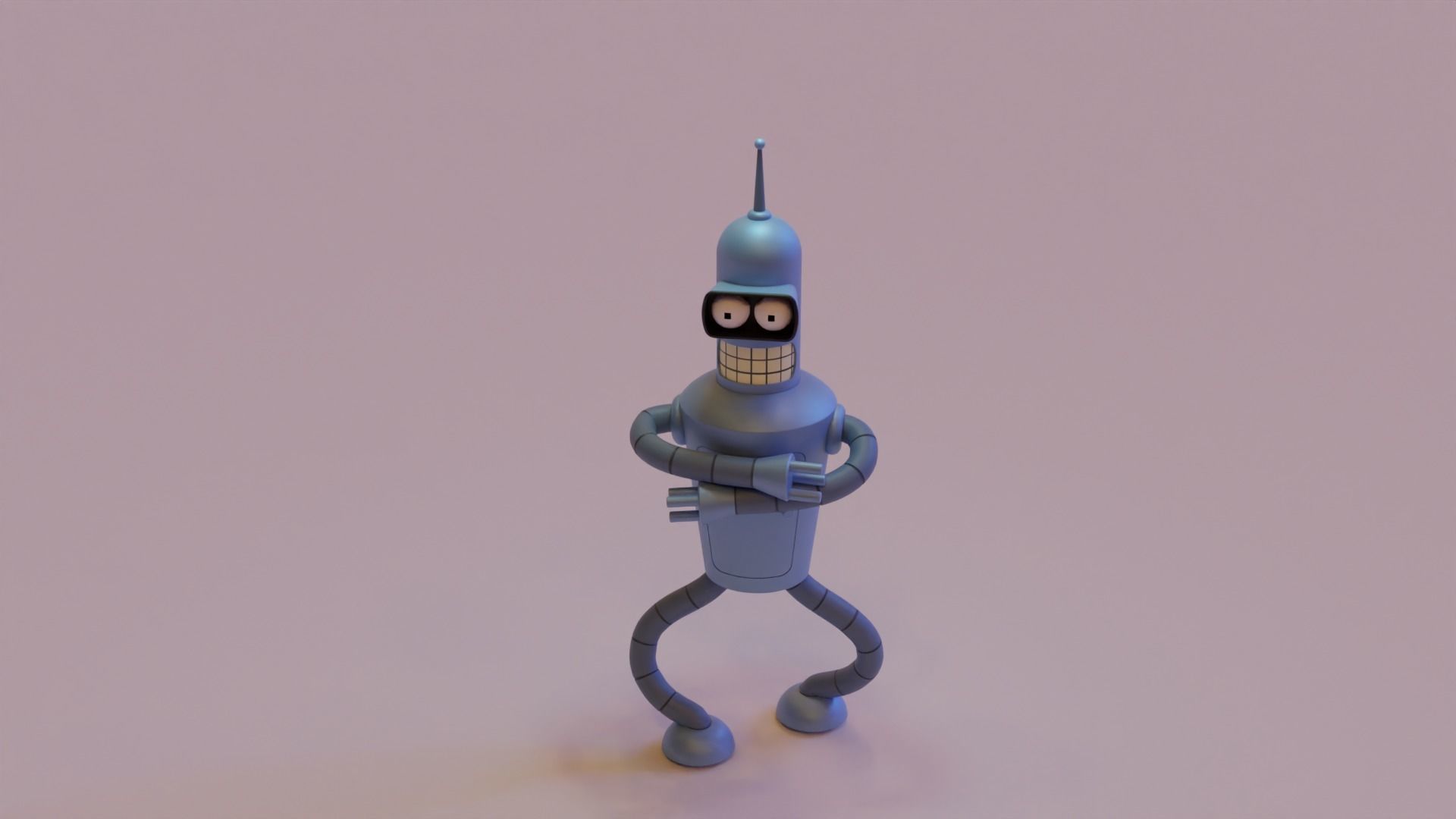Bender from Futurama Free 3D model_5