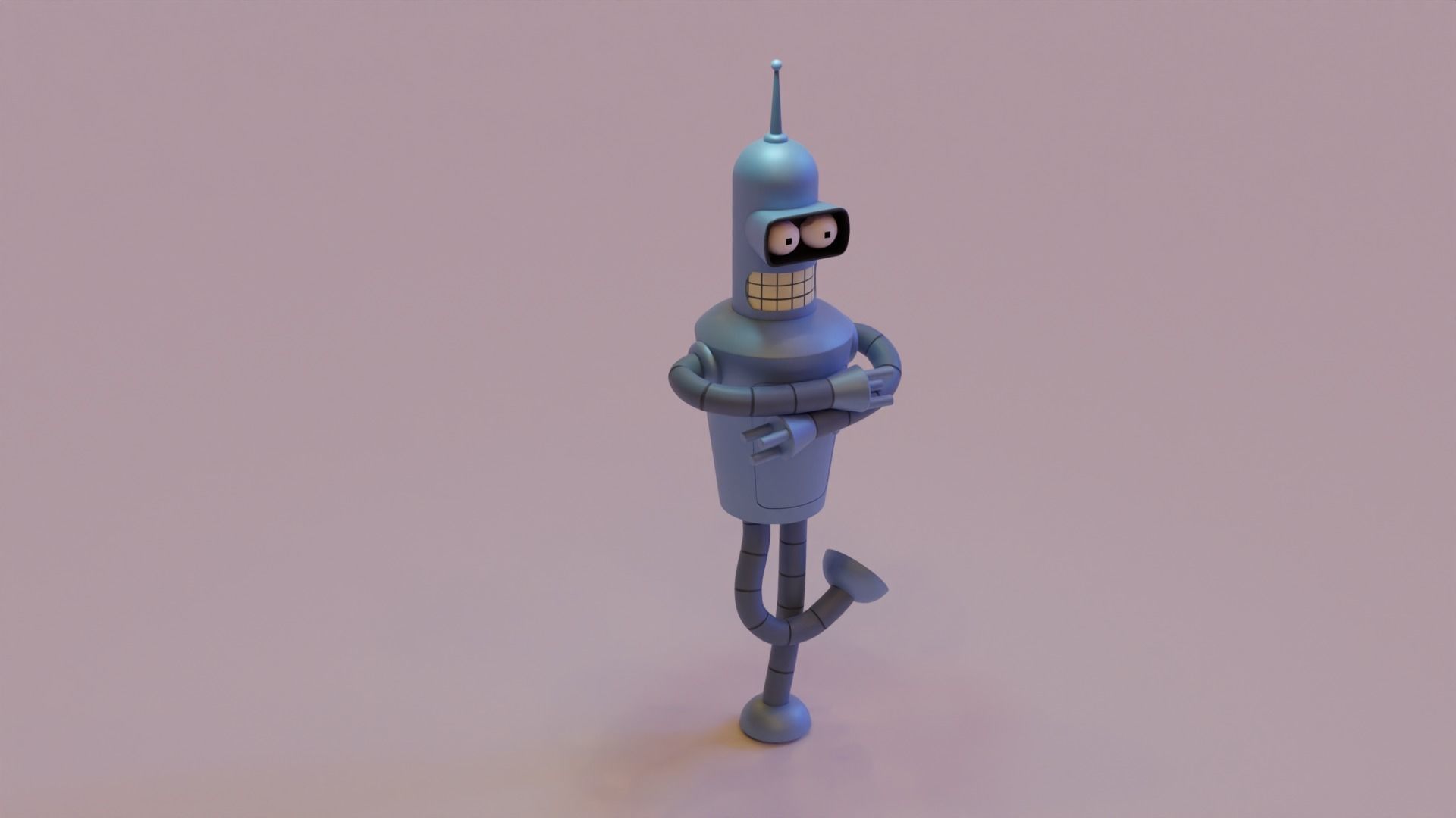 Bender from Futurama Free 3D model_3