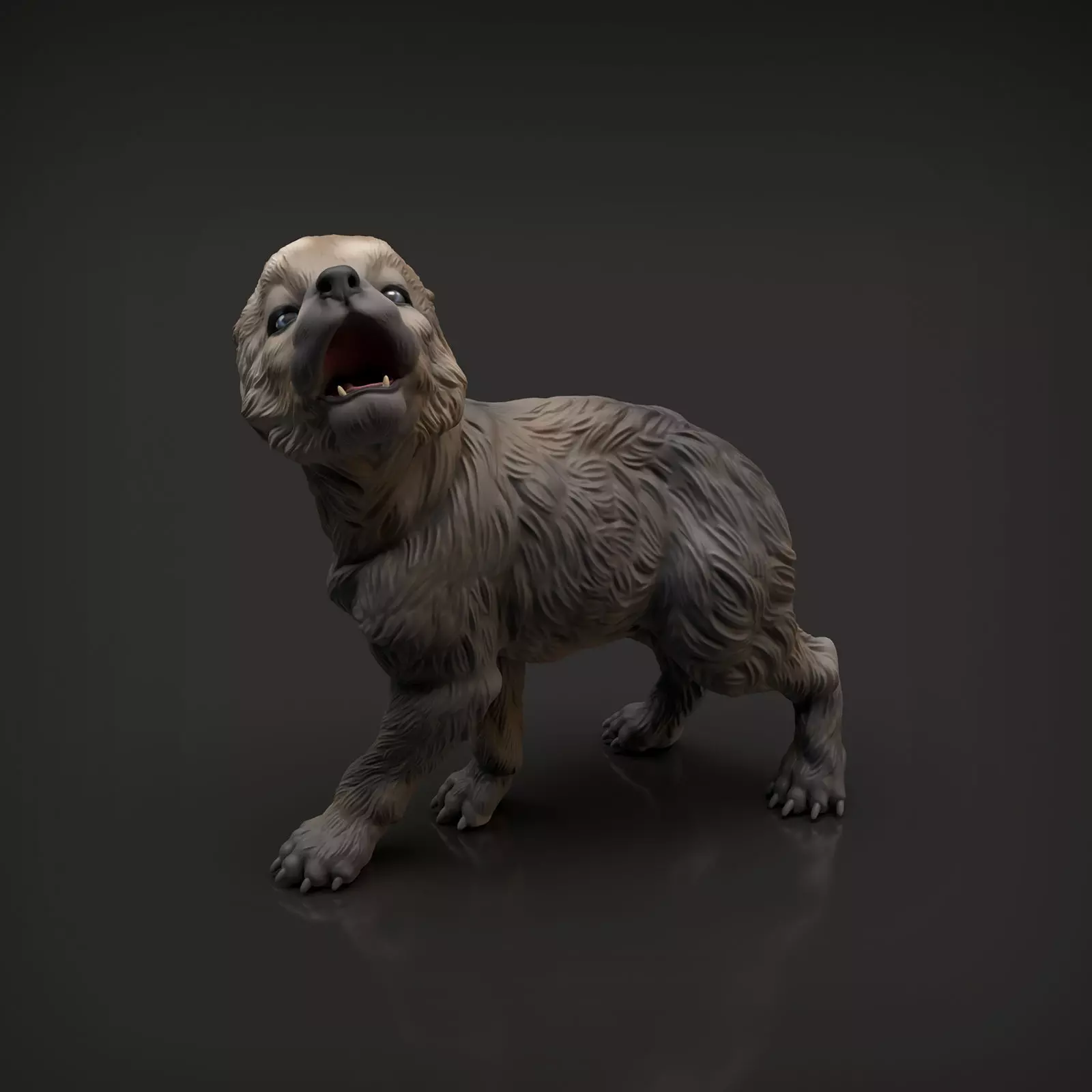 Wolf Pup for 3D Printing Free 3D print model