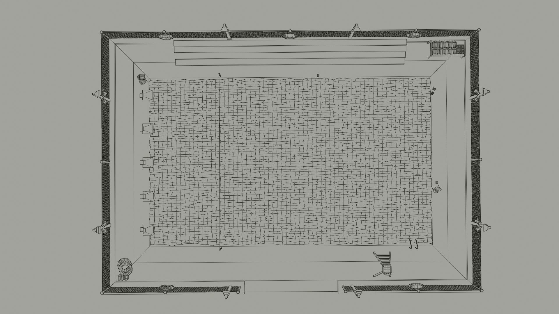 Low Poly Swimming Pool Low-poly 3D model_14