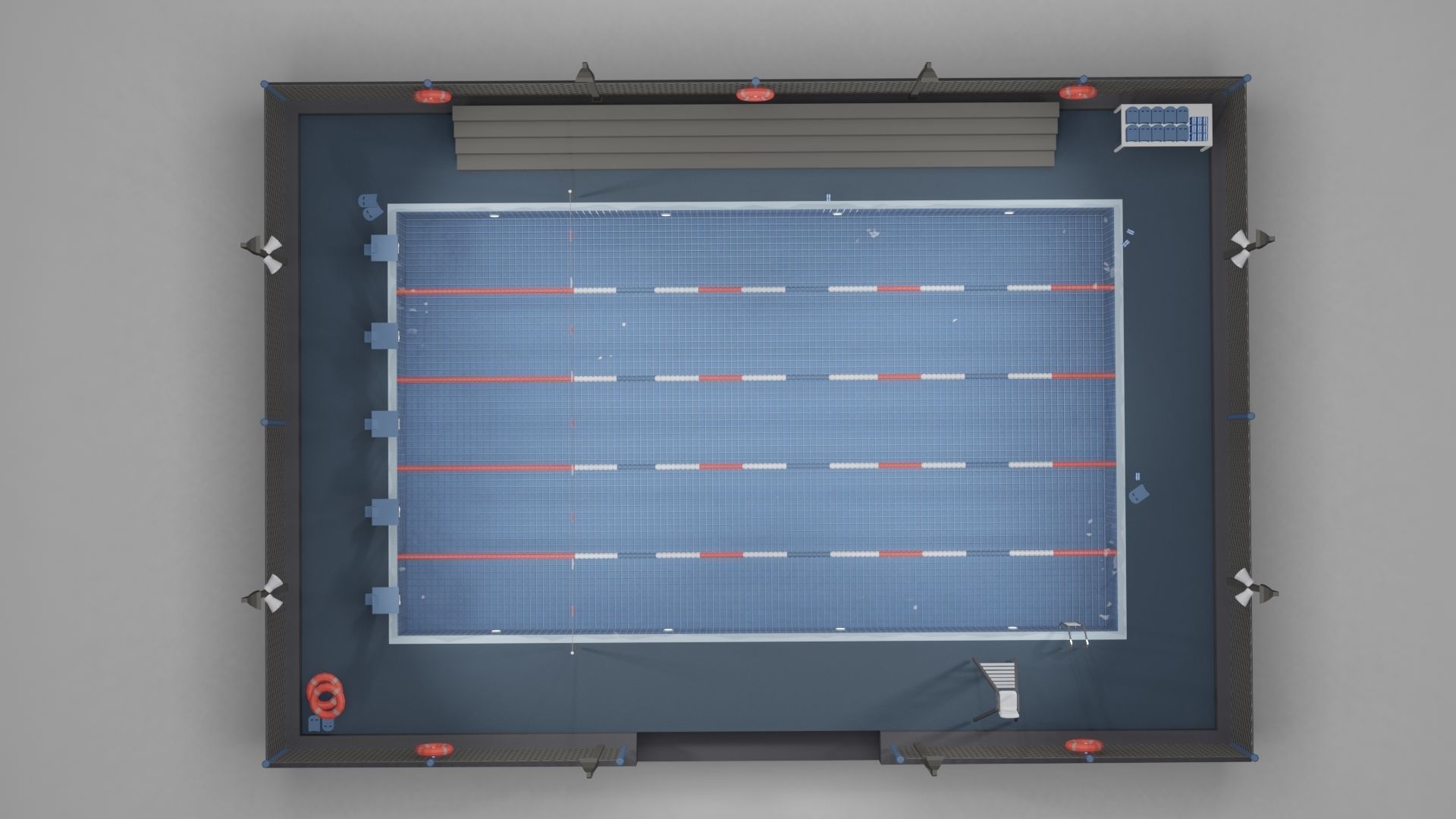 Low Poly Swimming Pool Low-poly 3D model_13