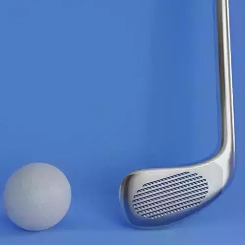 Golf Club and Golf ball 3d model Free 3D model