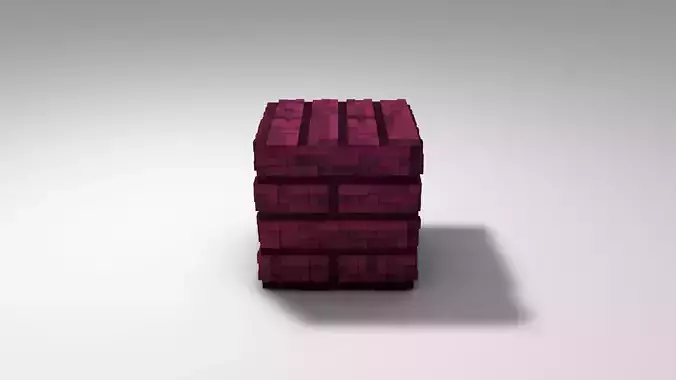 block crimson planks - 3D model Low-poly 3D model
