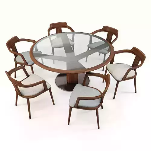 Porada Daining Set - Trunk - Table and Ella - Chair 