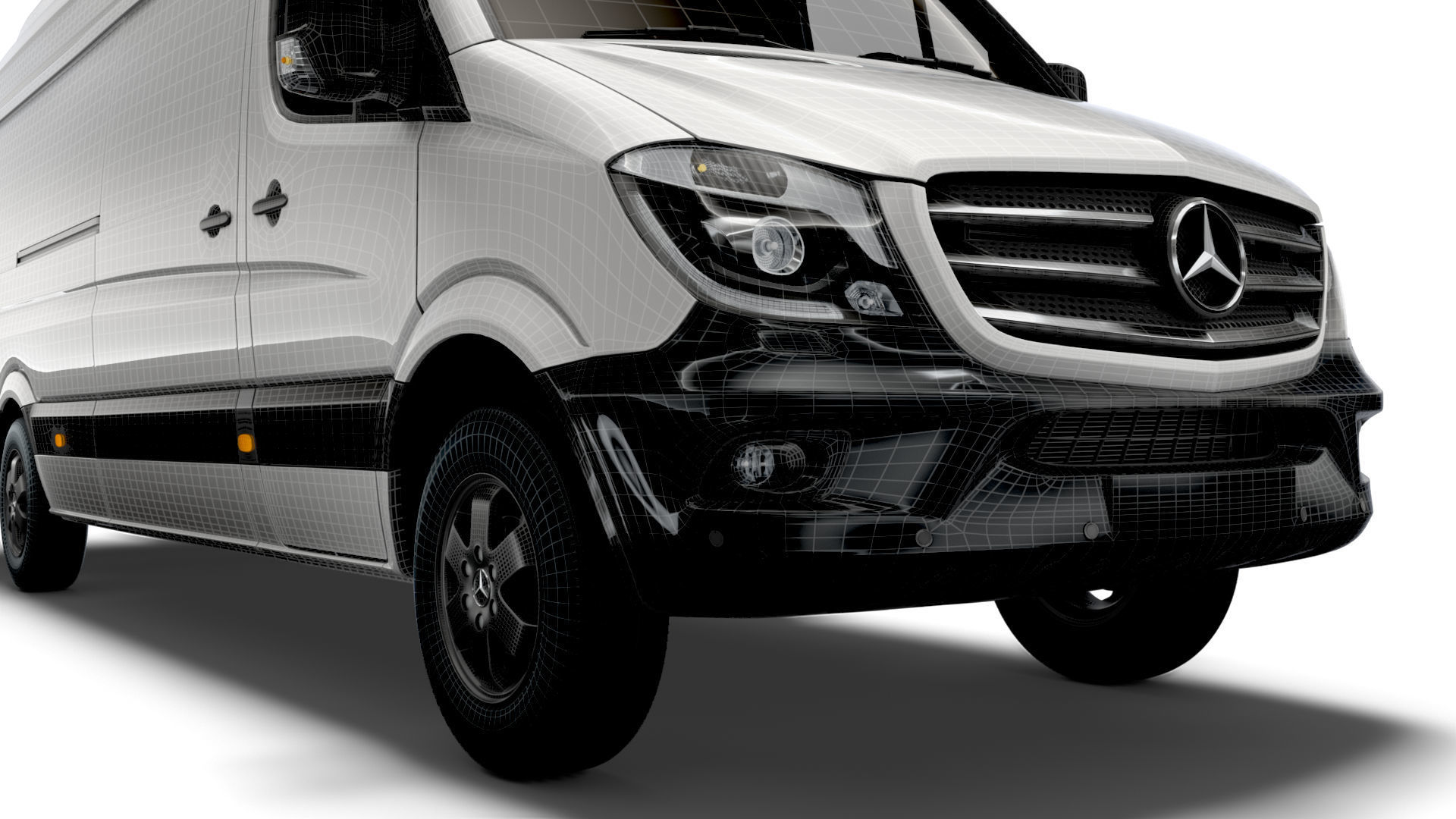 Mercedes Sprinter Cargo Van L4H3 2018 3D model_17